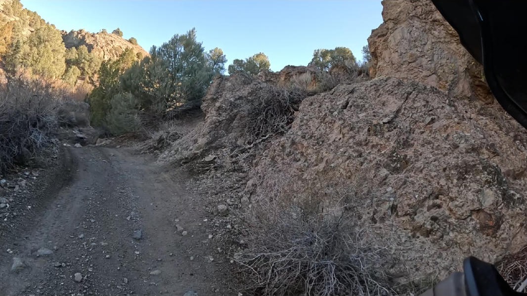 Canyon trail with rock formations